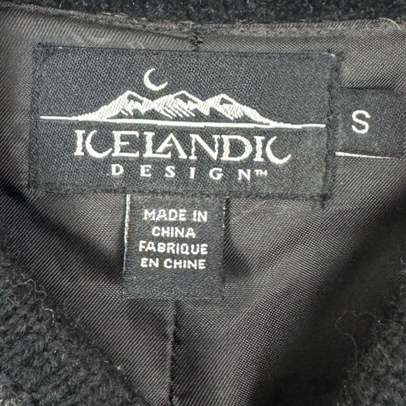 Icelandic Design floral embroidered wool blend zip-front vest S - Picture 4 of 7